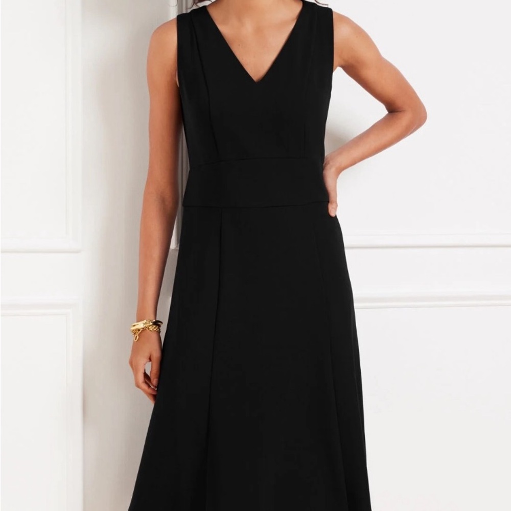 Talbots Dress - fit and flare in dark navy.